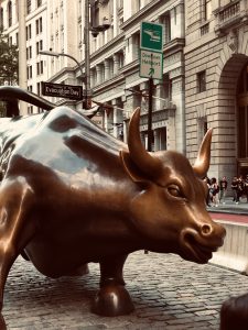 working in finance, finance hive, wallstreet bull